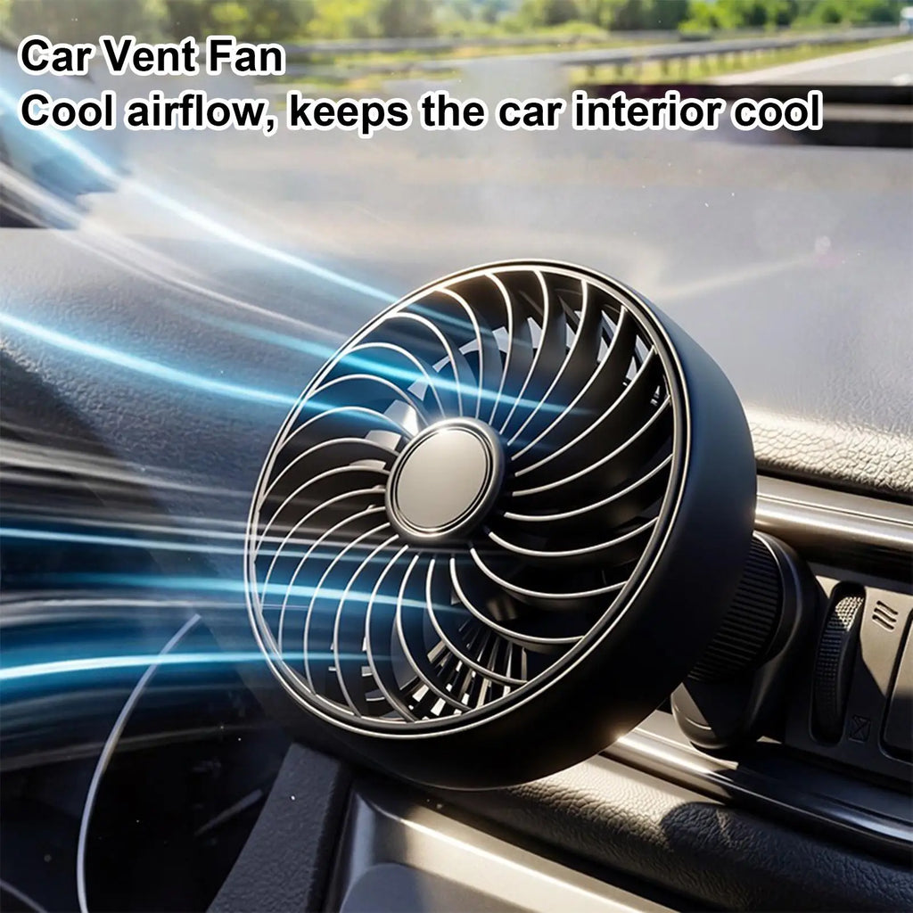 Tragbarer 5V-Autoventilator mit 3 Geschwindigkeitsstufen – Kühlgebläse für Pkw, Lkw, Wohnmobile, Boote, Golfcarts und Flugzeuge