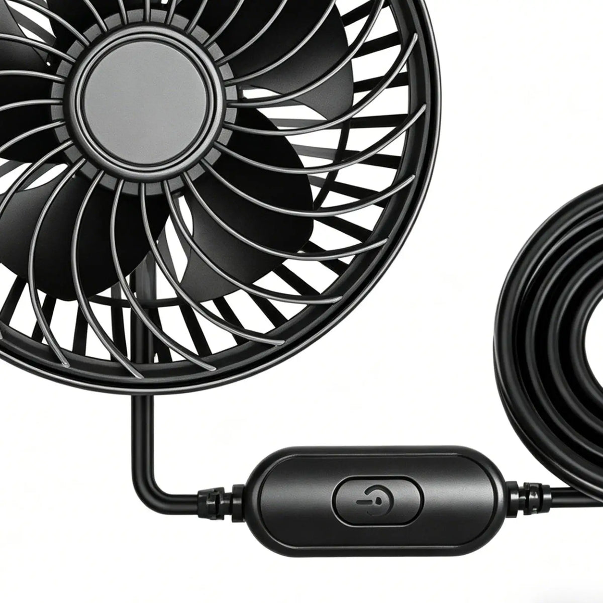 Tragbarer 5V-Autoventilator mit 3 Geschwindigkeitsstufen – Kühlgebläse für Pkw, Lkw, Wohnmobile, Boote, Golfcarts und Flugzeuge