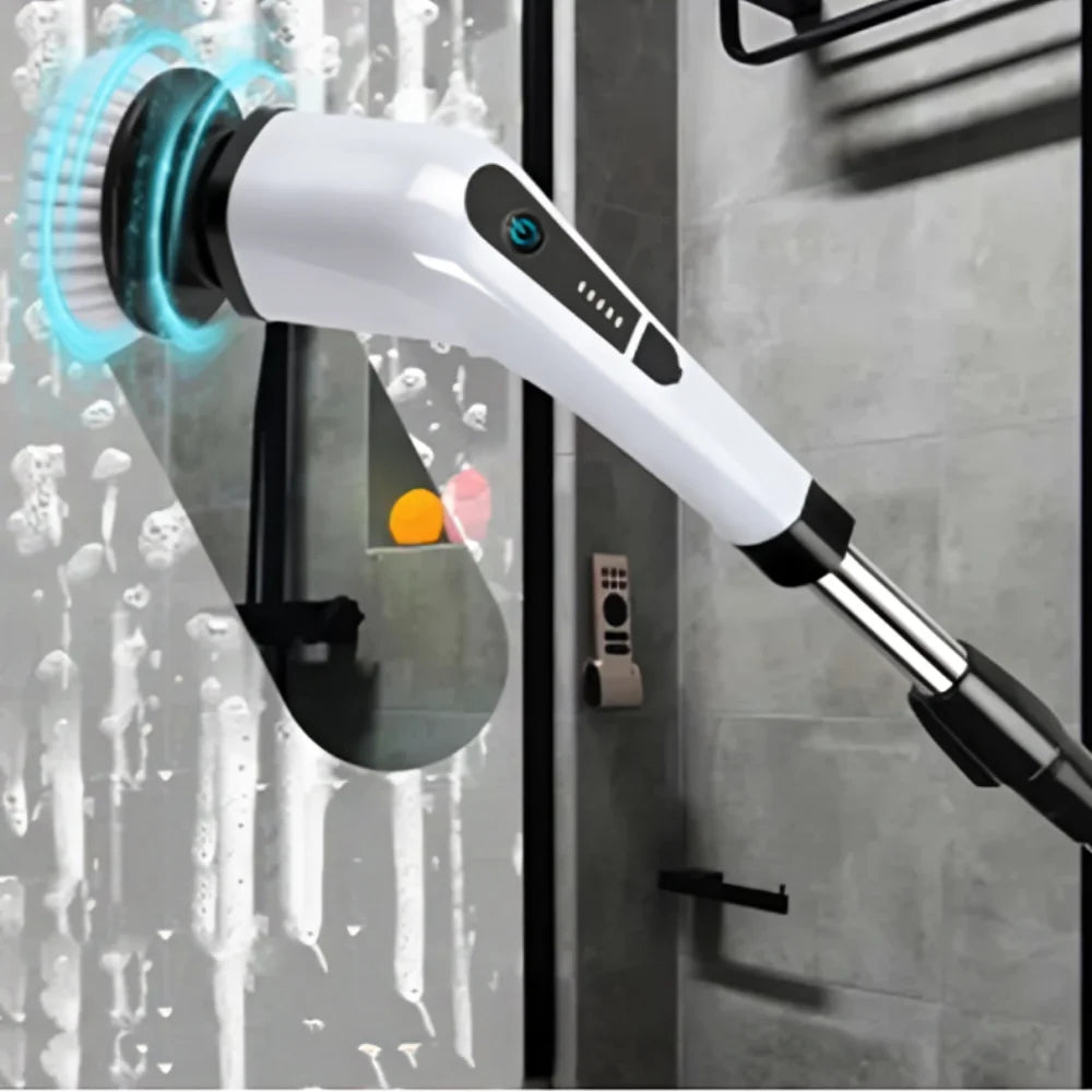 Verstellbare elektrische 9-in-1-Reinigungsbürste (aufladbar) für Fenster, Bad und Küche