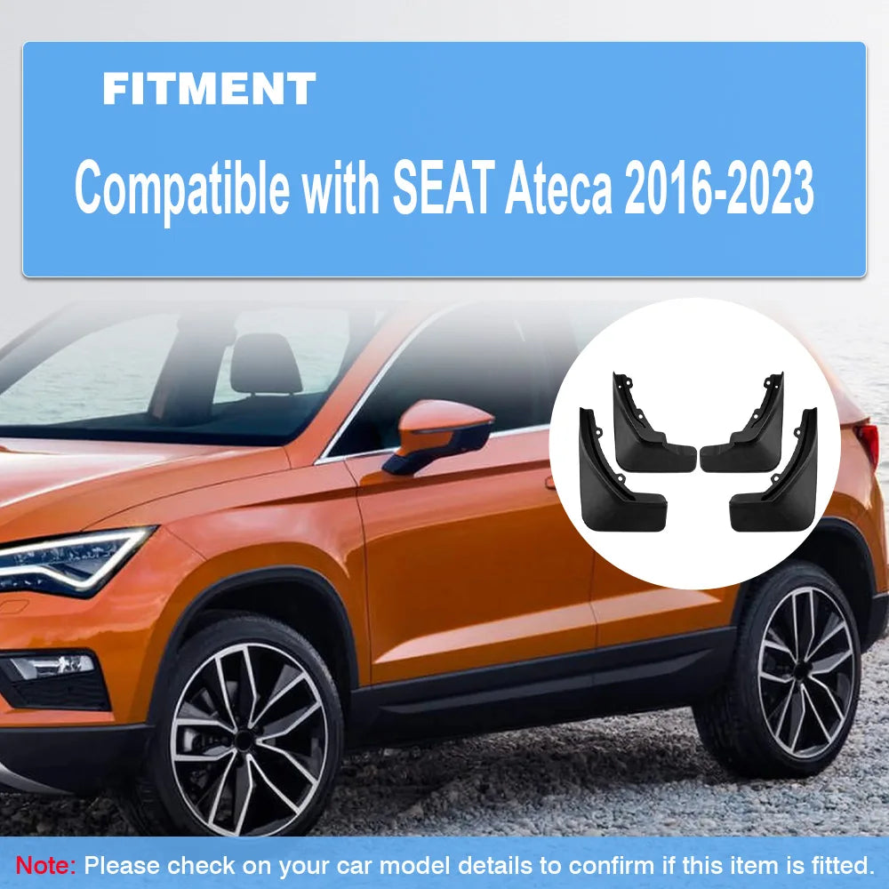Auto-Schmutzfänger für SEAT Ateca (2016–2023) – Spritzschutz für vorne und hinten – Autozubehör