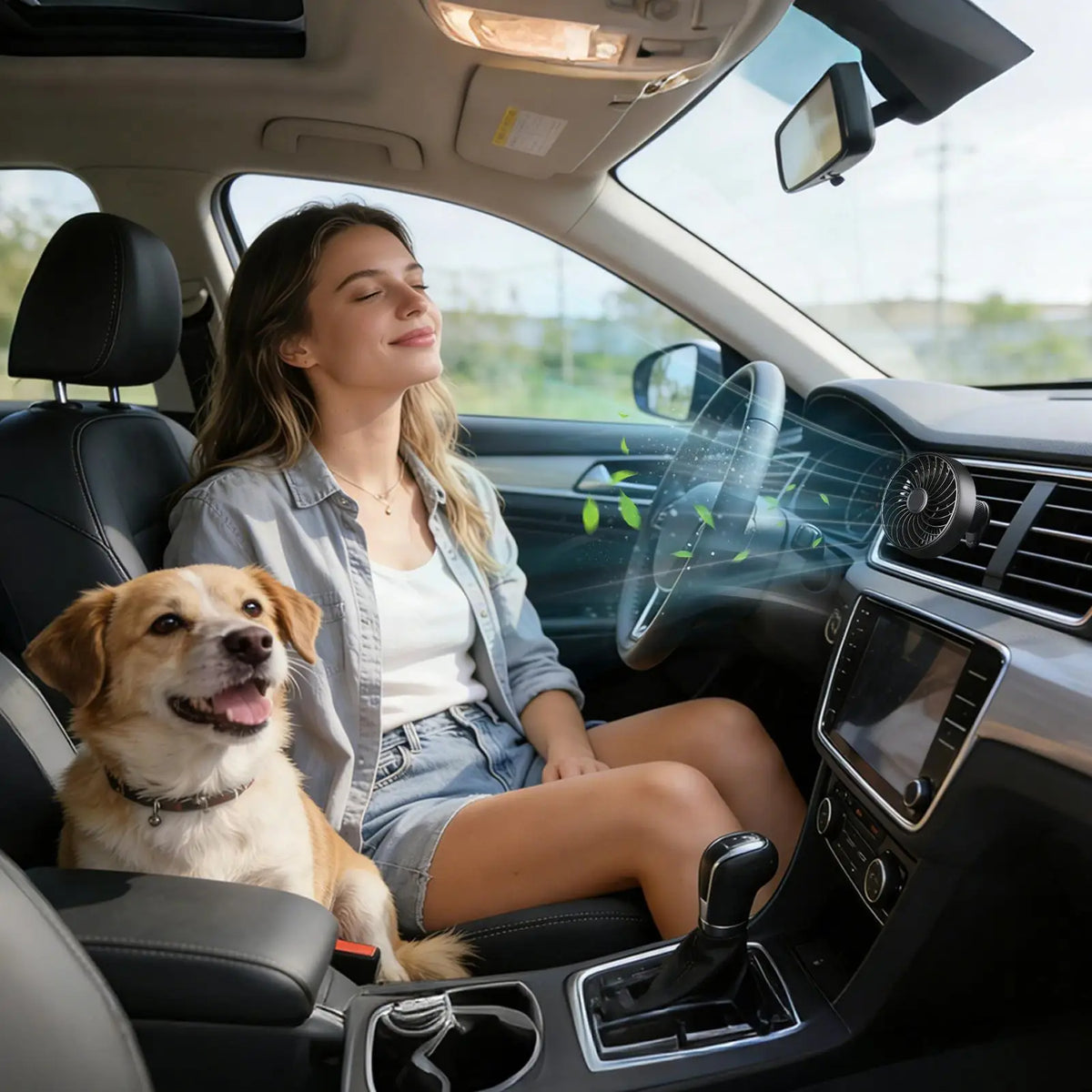 Tragbarer 5V-Autoventilator mit 3 Geschwindigkeitsstufen – Kühlgebläse für Pkw, Lkw, Wohnmobile, Boote, Golfcarts und Flugzeuge
