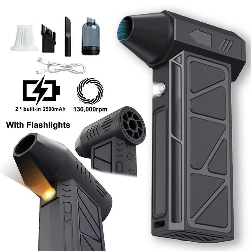 Tragbares Mini-Turbo-Gebläse – Leistungsstark, per USB aufladbar – Zur Staubentfernung, für Grills und Ausrüstung