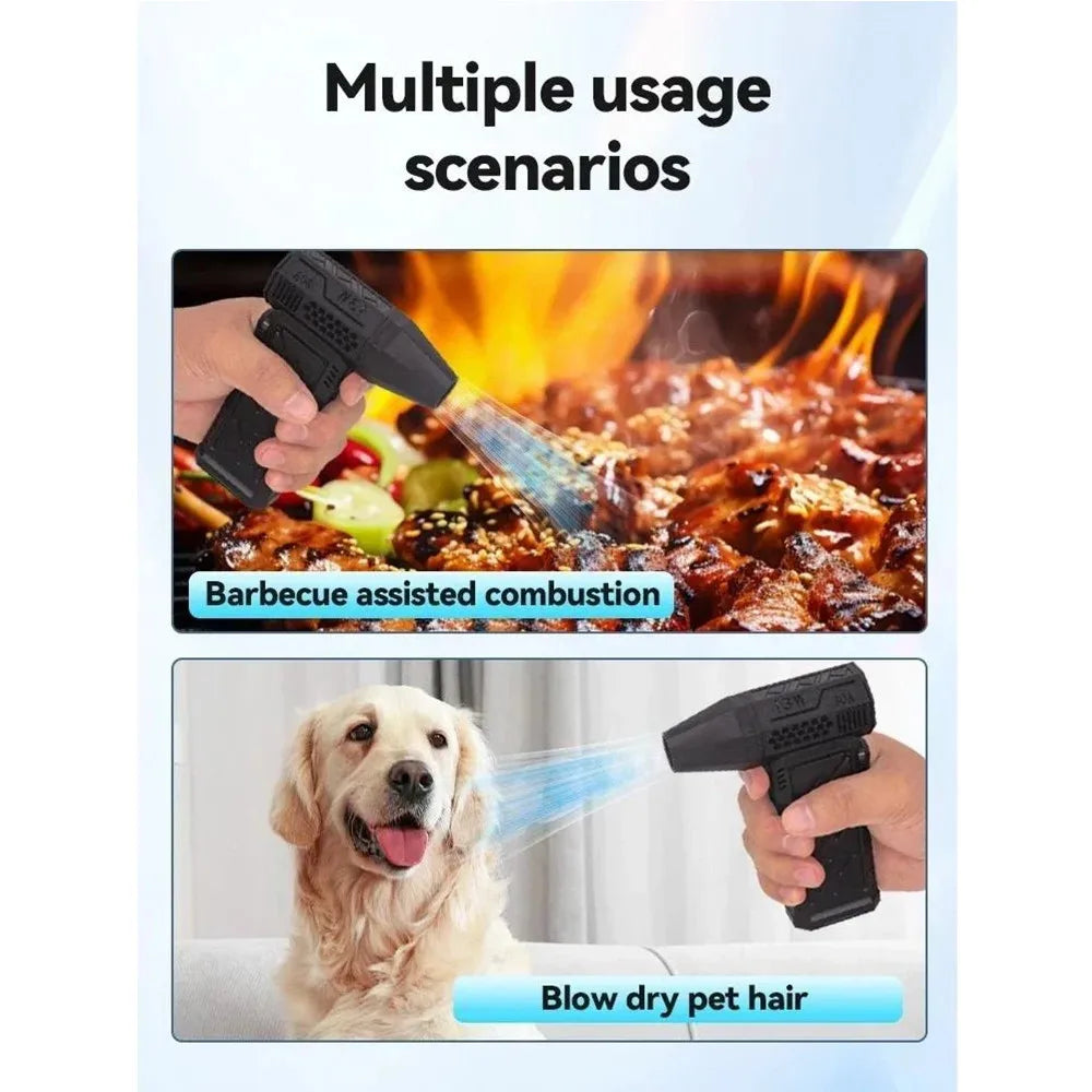 Tragbares Mini-Turbo-Gebläse – Leistungsstark, per USB aufladbar – Zur Staubentfernung, für Grills und Ausrüstung