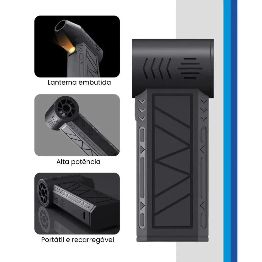Tragbares Mini-Turbo-Gebläse – Leistungsstark, per USB aufladbar – Zur Staubentfernung, für Grills und Ausrüstung