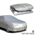 Auto-Schutzhülle für den Außenbereich – Schutz vor Sonne, Schnee, UV-Strahlung, Winter & Sommer – für SUV & Limousine – Sonnenschutz, staubdicht & wasserdicht – Schwarz/Silber